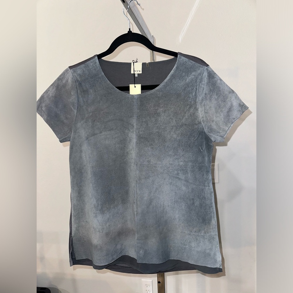 NWT Ecru Size Small Suede Curpo Blouse color Oasis.   Would say it fits size Med